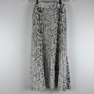 J.Crew Pleated Black and White Snake Print Skirt ~ 0